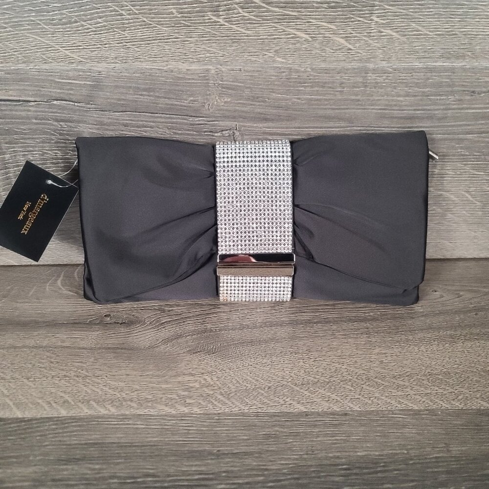D'margeaux Clutch Purse Crossbody Evening Bag Rhinestones Party Prom Black